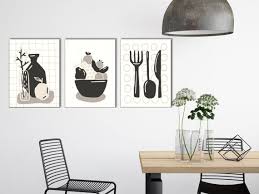 Art Kitchen Art Print Triptych Wall Art