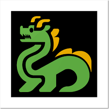Minimalist Dragon Icon Light Green