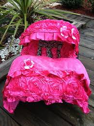 3d Rosy Pink Infant Car Seat Cover