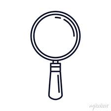 Magnifying Glass Loupe Sign Line