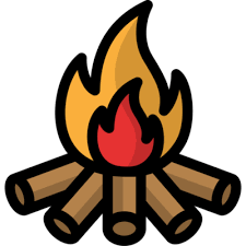 Campfire Icon Fire Pit Lineal Color