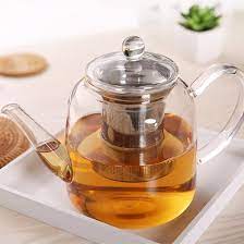 High Borosilicate Glass Tea Pot With Ss