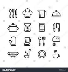Set Of Clean Line Icons Featuring