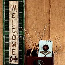 Welcome Shutter Sign From Reclaimed