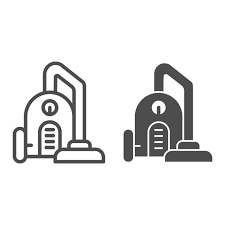 Vacuum Cleaner Line And Solid Icon