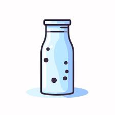 Flat Icon Vector Of A Glass Bottle
