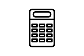 Calculator Line Icon Design Vector