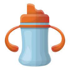 Vector Baby Sippy Cup Icon Cartoon