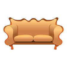 Vector Vintage Sofa Icon Cartoon