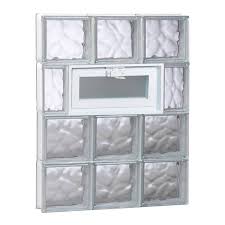 Vented Glass Block Window 2432vdc