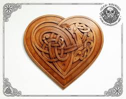 Luxury Carved Celtic Heart Wooden