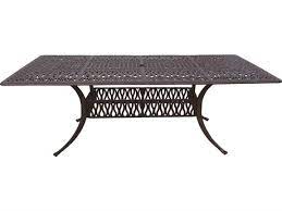 Darlee Outdoor Living Elisabeth Cast Aluminum Antique Bronze 84 W X 44 D Rectangular Outdoor Dining Table