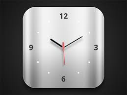 Brushed Metal Apple System Clock Icon