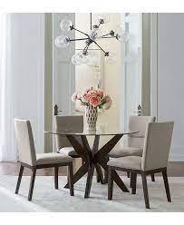 Round Glass Table 4 Side Chairs