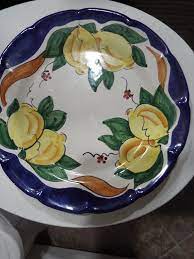 Vintage Italian Pottery Lemon Plate