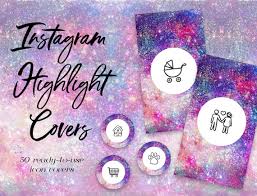 Buy 50 Galaxy Glitter Instagram Covers