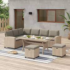 Rattan Wicker Outdoor Sofa Set