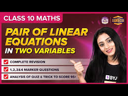 Class 10 Maths Chapter 3 Pair Of Linear