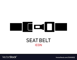 Seat Belt Icon Isolated Car Or Airplane