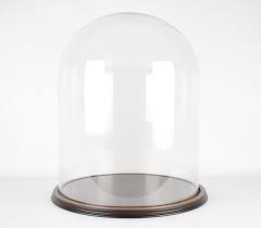 Large Glass Dome Cloche Jar Bell With