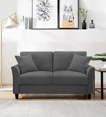 Buy Daroo Velvet 2 Seater Sofa In Pine