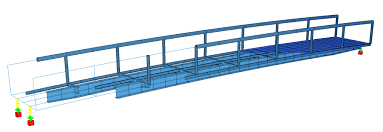 how to model a steel footbridge using