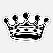 Crown Silhouette Icon Sticker