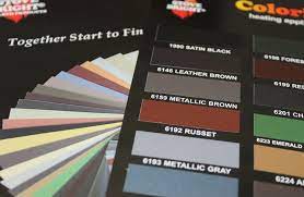 High Temperature Paint Color Card