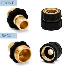 Morvat Brass Quick Hose Connector Easily Add Attachments To Garden Hose 6 Pack