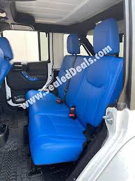 Custom Cobalt Blue Leather Seat Covers
