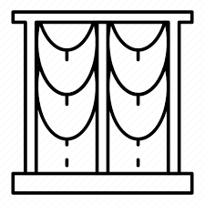Border Curtain Frame Logo Office