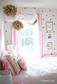 Girl S Room Decorated In Pink Gold