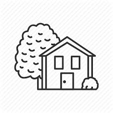 House With Garden Shelter Trees Icon