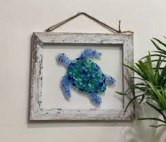 Sea Glass Sea Turtle Sea Glass Art