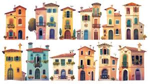 Mediterranean Architecture Icon Scenery