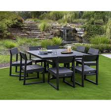 9 Piece Farmhouse Trestle Dining Set