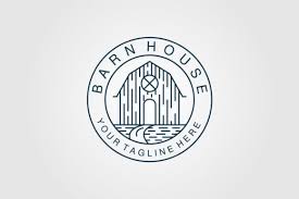Barn House Linear Logo Icon And Symbol