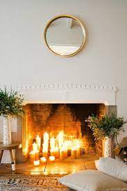 47 Adorable Fireplace Candle Displays