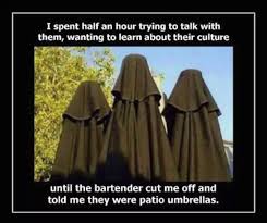 Muslim Women To Patio Umbrellas