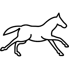 Running Horse Outline Side View Free