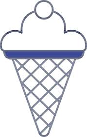 Ice Cream Waffle Cone Icon In White And
