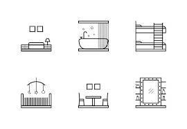 Interior Room Home Icons By The Vector