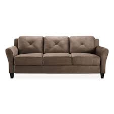 Lifestyle Solutions Highland Sofa With Rolled Arms Brown Cchrfks3m26brra