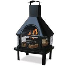 Blue Rhino Firehouse Wood Burning Fireplace With Chimney