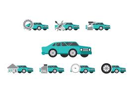 Teal Car Auto Icon Vectors 139263