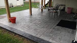 J Stamped Concrete Patio Traditional