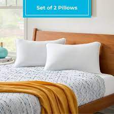 Linenspa Essentials Firm Queen Bed Pillow 2 Pack White