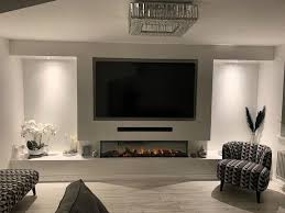 Tv Electric Fire Media Wall