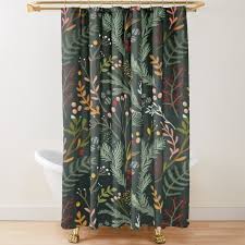 Yuletide Pattern Shower Curtain By Icon Hub