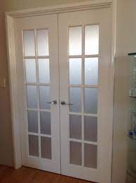 French Door With Frosted Window